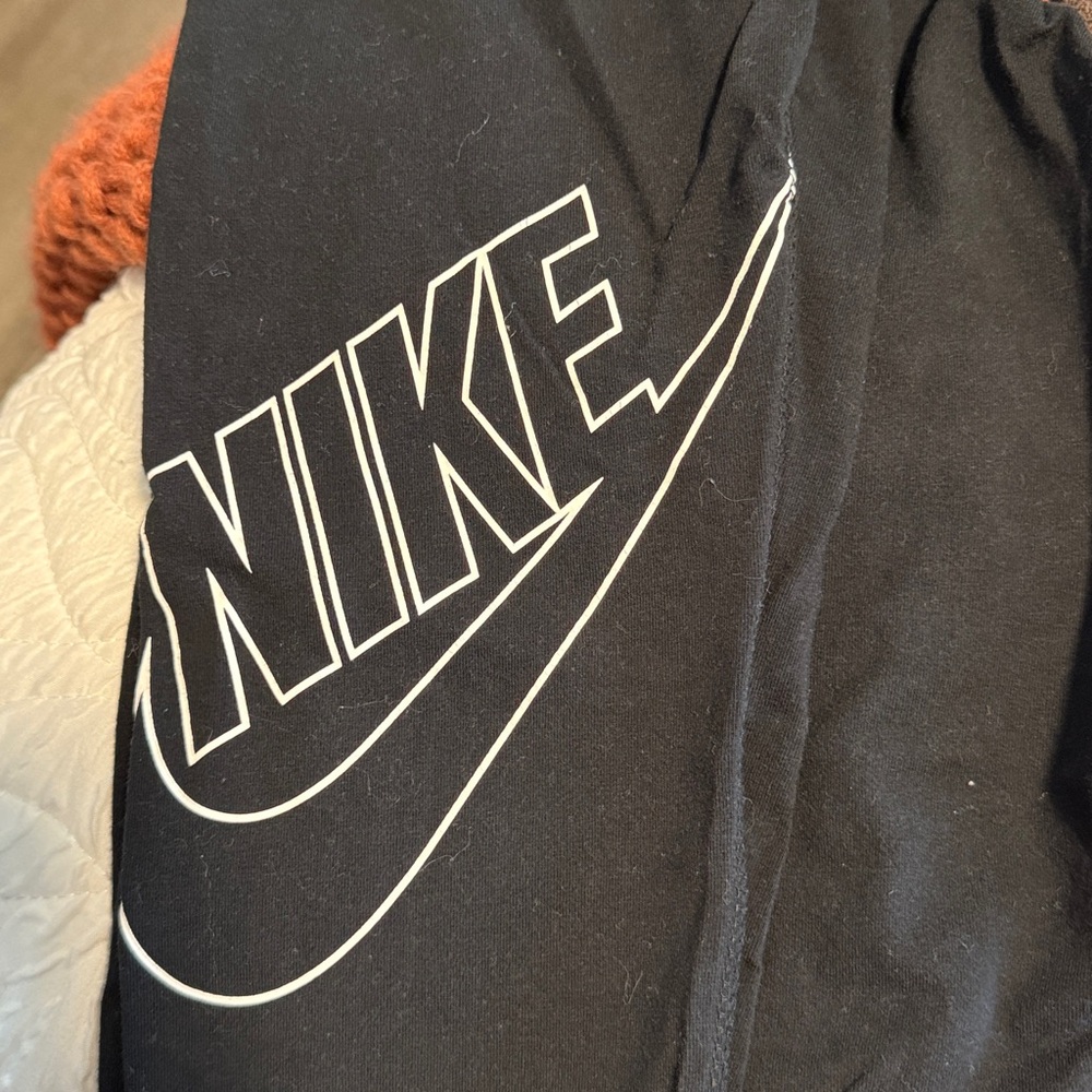 Nike womens Black Leggings with White Logo
